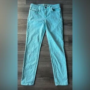 Joe’s teal ankle jeans